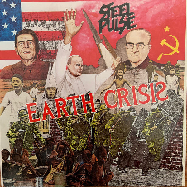 Steel Pulse - Earth Crisis - VG+ LP Record 1984 Elektra USA Original Vinyl - Reggae - Shuga Records