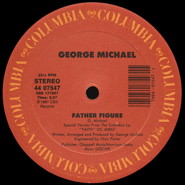 George Michael - Father Figure - Mint- (VG cover) 12" Single Record 1987 Columbia USA Vinyl - Synth-pop / Pop Rock - Shuga Records
