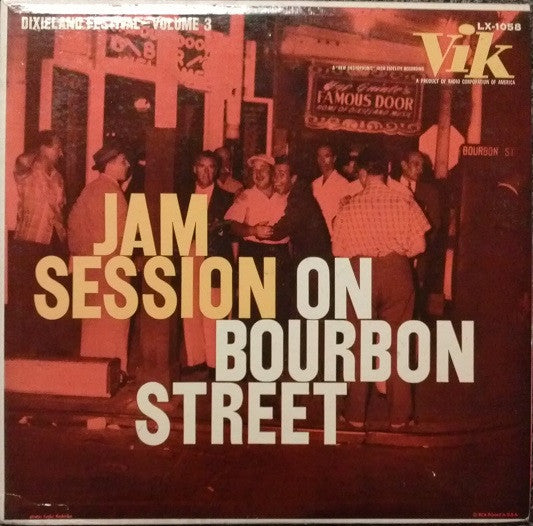 Bourbon Street All-Star Dixielanders - Jam Session On Bourbon Street (Dixieland Festival–Volume 3) - VG+ LP Record 1957 Vik USA Mono Promo Vinyl - Jazz / Dixieland - Shuga Records
