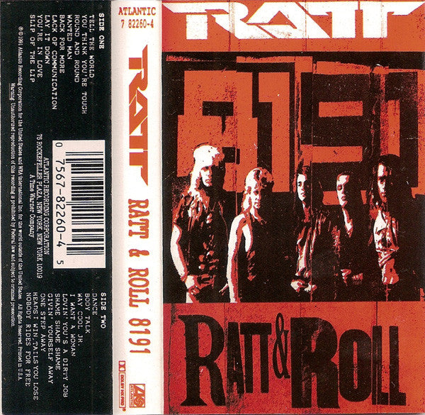 Ratt – Ratt & Roll 8191 - Used Cassette 1991 Atlantic Tape - Hard Rock - Shuga Records