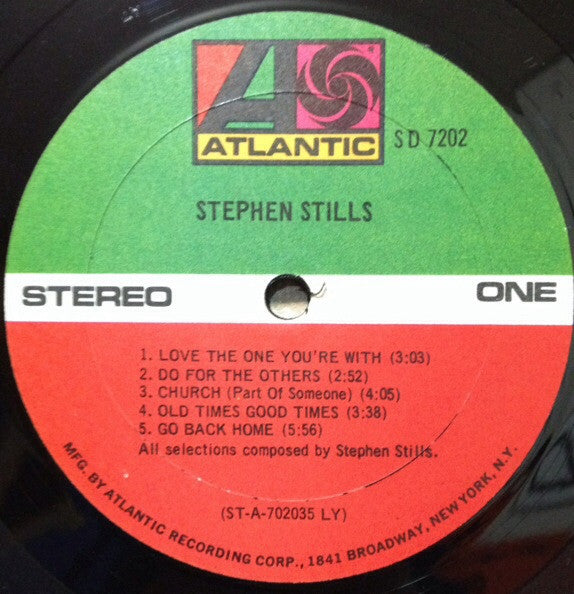 Stephen Stills ‎– Stephen Stills with Jimi Hendrix & Eric Clapton - Mint- LP Record 1970 Atlantic USA Vinyl - Classic Rock / Blues Rock - Shuga Records