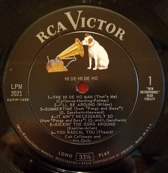Cab Calloway And His Orchestra - Hi De Hi De Ho - Mint- LP Record 1960 RCA Victor USA Mono Original Vinyl - Jazz / Swing / Vocal / Big Band - Shuga Records