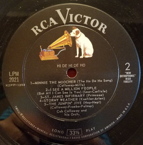 Cab Calloway And His Orchestra - Hi De Hi De Ho - Mint- LP Record 1960 RCA Victor USA Mono Original Vinyl - Jazz / Swing / Vocal / Big Band - Shuga Records