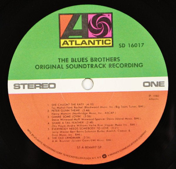 The Blues Brothers - The Blues Brothers (Original Recording) - VG+ LP Record 1980 Atlantic USA Original Vinyl - Soundtrack - Shuga Records