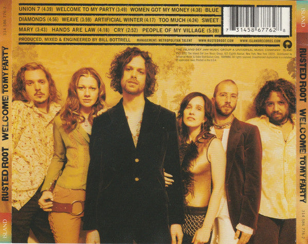 Signed Autographed - Rusted Root - Welcome To My Party - VG+ CD 2002 Island USA - Rock - Shuga Records