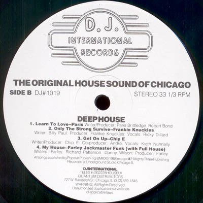 Various ‎– The Original House Sound Of Chicago: Deep House Vol. One - Mint- LP Record 1988 USA Original Vinyl - Chicago House / Deep - Shuga Records