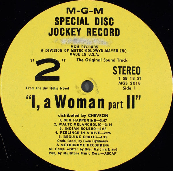 Sven Gyldmark – 2 (The Original Sound Track) - VG+ LP Record 1968 MGM USA Promo Vinyl - Soundtrack - Shuga Records