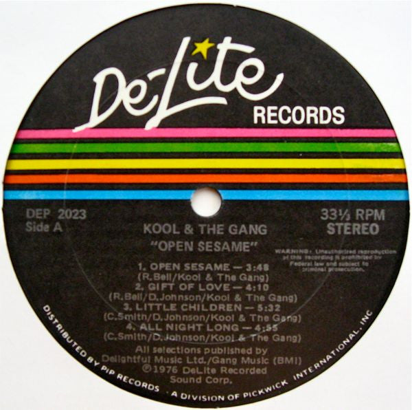 Kool & The Gang – Open Sesame - VG+ LP Record 1976 De-Lite USA Vinyl & Fold Out Cover - Soul / Funk