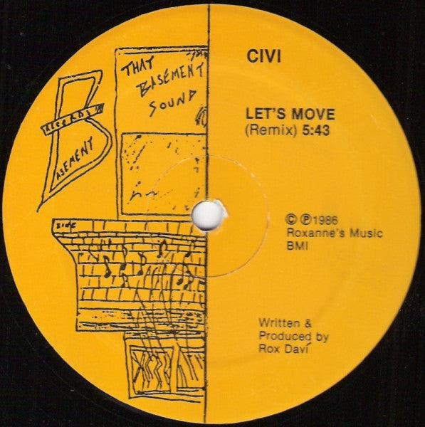 Civi – Let's Move - VG+ 12" Single Record 1986 Basement USA Vinyl - Chicago House - Shuga Records