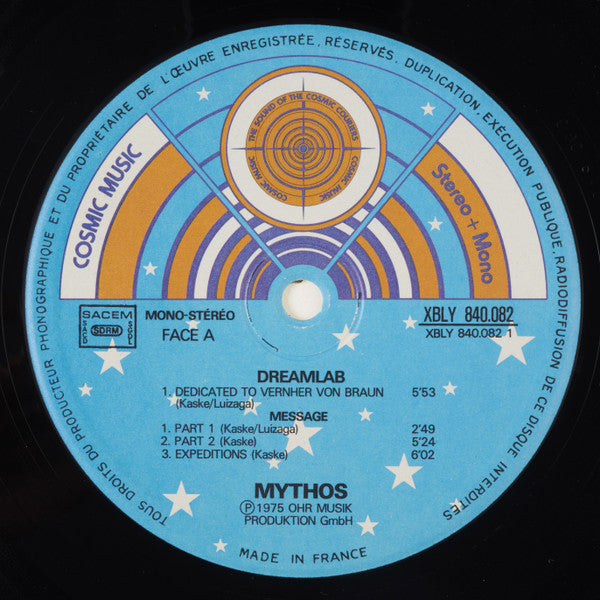 Mythos - Dreamlab - VG+ LP Record 1975 Cosmic Music France Quadraphonic Vinyl - Krautrock / Experimental / Avantgarde / Prog Rock - Shuga Records