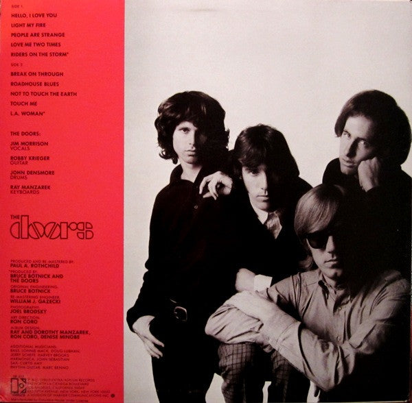 The Doors - Greatest Hits - Mint- LP Record (VG+ cover) 1980 Elektra Columbia House Club USA Original Vinyl, Insert & Matching Inner Sleeve - Psychedelic Rock / Classic Rock / Blues Rock - Shuga Records
