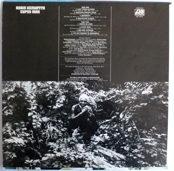 Robin Kenyatta – Gypsy Man - VG+ LP Record 1973 Atlantic USA Vinyl - Jazz / Free Jazz / Fusion