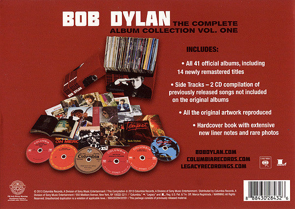Bob Dylan – The Complete Album Collection Vol. One - New CD Box Set 2013 Columbia USA 41 Albums, Side Tracks & Book - Classic Rock / Folk Rock - Shuga Records