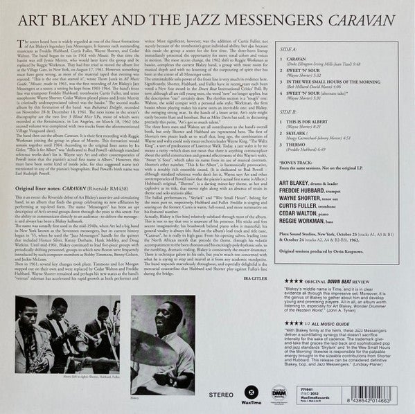 Art Blakey & The Jazz Messengers - Caravan (1962) - Mint- LP Record 2014 WaxTime 180 gram Vinyl - Jazz / Bop - Shuga Records