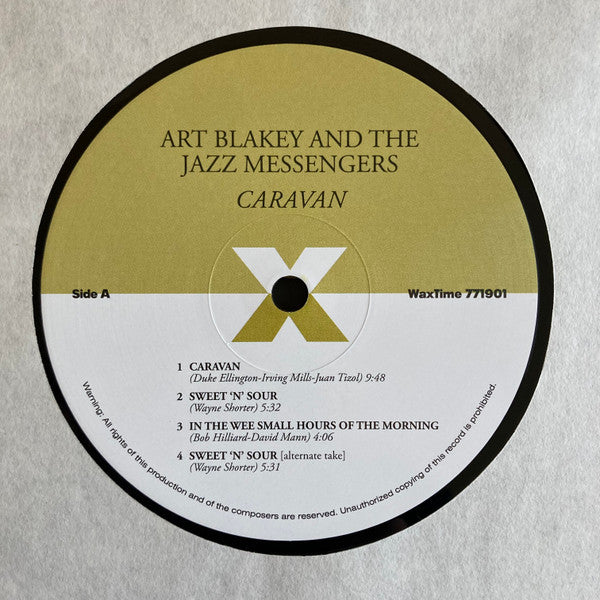 Art Blakey & The Jazz Messengers - Caravan (1962) - Mint- LP Record 2014 WaxTime 180 gram Vinyl - Jazz / Bop - Shuga Records