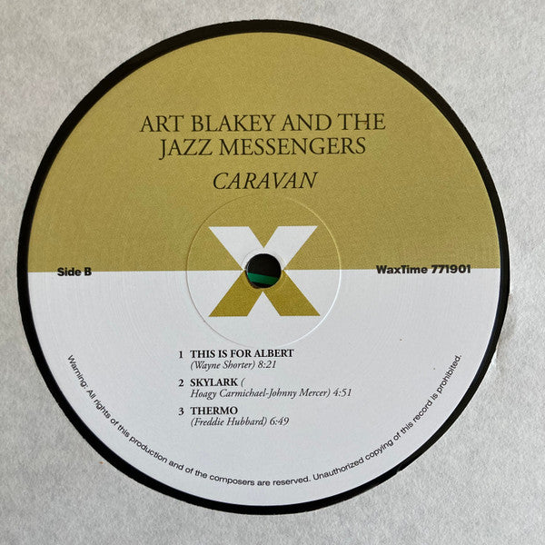 Art Blakey & The Jazz Messengers - Caravan (1962) - Mint- LP Record 2014 WaxTime 180 gram Vinyl - Jazz / Bop - Shuga Records