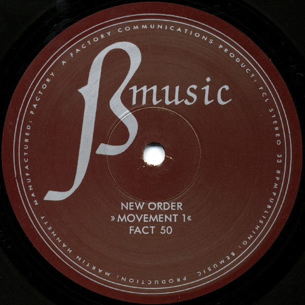 New Order - Movement - VG+ LP Record 1981 Factory USA Vinyl - Rock / New Wave - Shuga Records