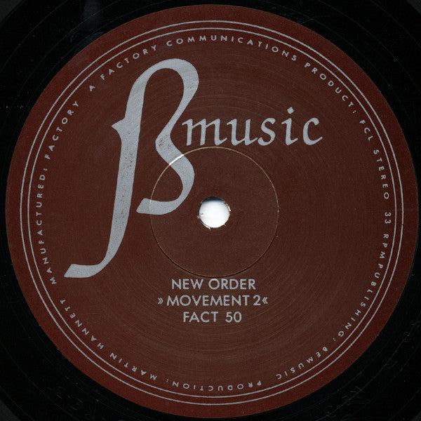 New Order - Movement - VG+ LP Record 1981 Factory USA Vinyl - Rock / New Wave - Shuga Records