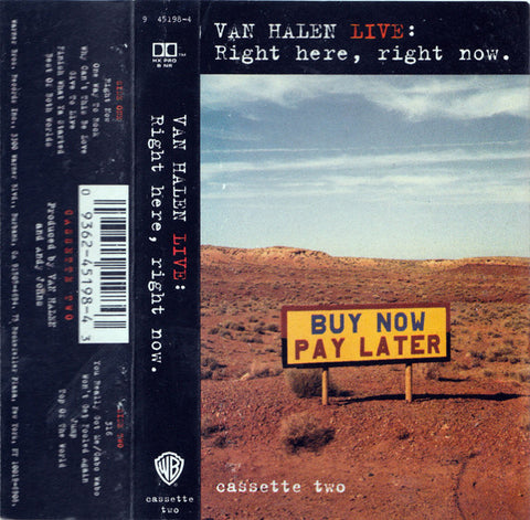 Van Halen – Live: Right Here, Right Now Pt 2 - New Cassette 1993 Warner Bros Tape - Hard Rock