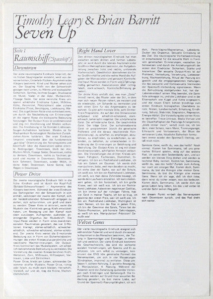 Timothy Leary & Ash Ra Tempel - VG+ LP Record 1973 Ohr Die Kosmischen Kuriere Germany - Krautrock / Psychedelic  Rock / Space Rock - Shuga Records