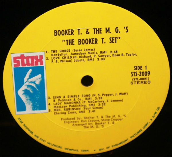 Booker T & The MG's – The Booker T. Set - VG+ LP Record 1969 Stax Original Vinyl & Foil Cover - Soul / Rhythm & Blues - Shuga Records