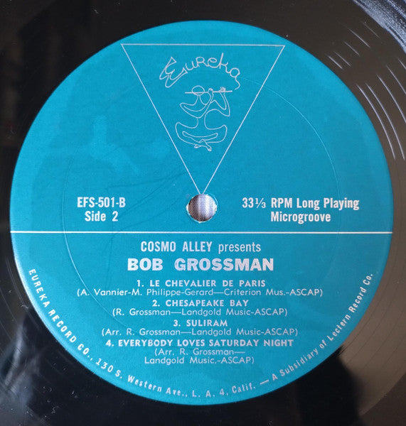 Bob Grossman - Cosmo Alley Presents - VG+ LP Record 1960 Eureka Private Outsider Cali USA Vinyl - Folk - Shuga Records