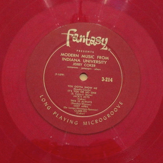 Jerry Coker - Modern Music From Indiana University - VG+ (VG cover) LP Record 1956 Fantasy Mono USA Original Red Vinyl - Jazz / Bop - Shuga Records