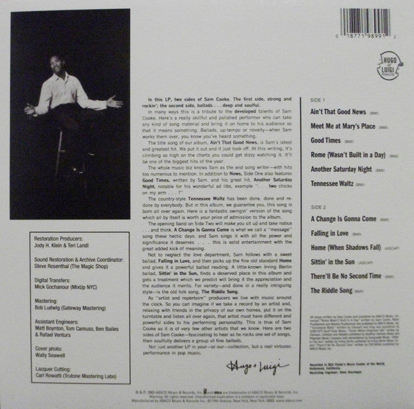 Sam Cooke - Ain't That Good News (1964) - New LP Record Store Day 2014 ABKCO USA RSD Vinyl - Soul / Rhythm & Blues - Shuga Records