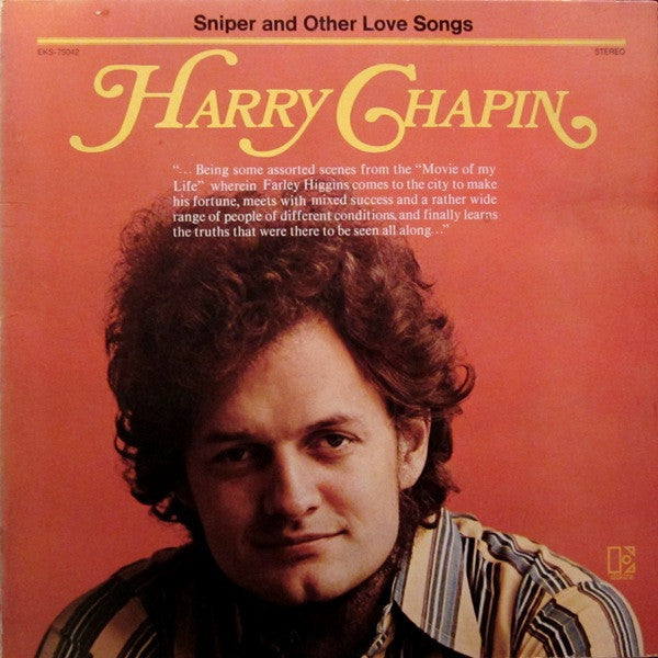 Harry Chapin - Sniper And Other Love Songs - VG+ LP Record 1972 Elektra USA - Soft Rock / Pop Rock - Shuga Records