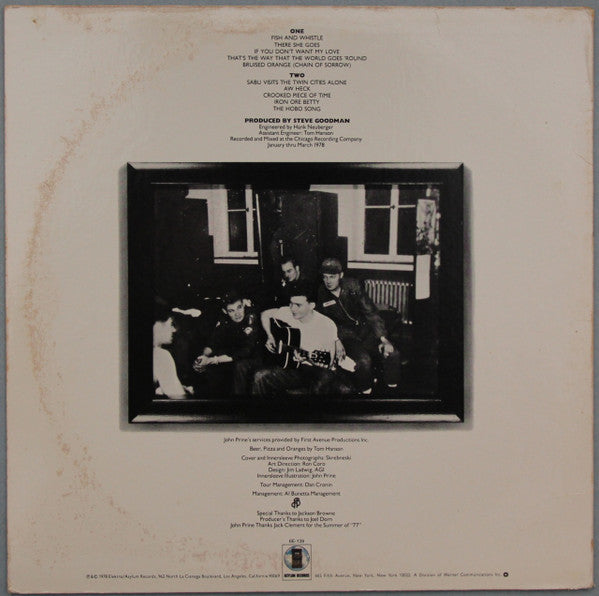 John Prine - Bruised Orange - VG+ LP Record 1978 Asylum USA Original Vinyl - Folk / Country - Shuga Records