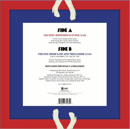 Rick James With Teena Marie - You And I (Extended M+M Mix) - VG+ (VG- cover) 12" EP Record Store Day 2014 Motown RSD Vinyl - Funk / Soul - Shuga Records