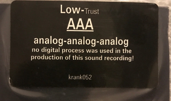 Low - Trust - Mint- 2 LP Record 2002 Kranky USA Original Press Vinyl, Hype Sticker & Baggy - Alternative Rock / Indie Rock - Shuga Records