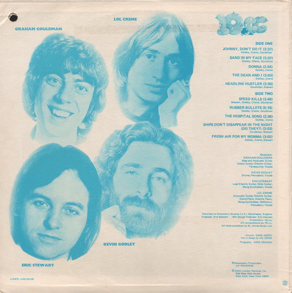 10cc - 10cc - VG+ LP Record 1973 UK Records USA Original Vinyl - Art Rock / Pop Rock - Shuga Records