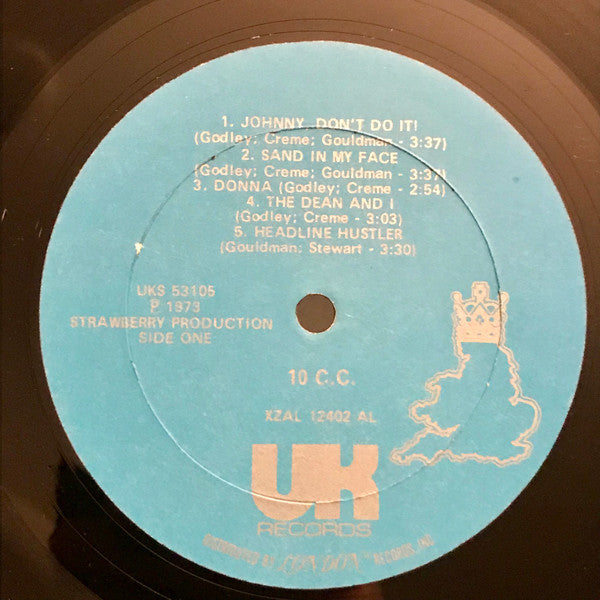 10cc - 10cc - VG+ LP Record 1973 UK Records USA Original Vinyl - Art Rock / Pop Rock - Shuga Records
