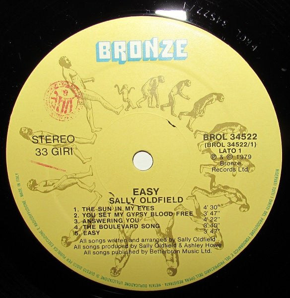 Sally Oldfield - Easy - Mint- LP Record 1979 Bronze Italy Vinyl - Pop Rock / Folk Rock - Shuga Records