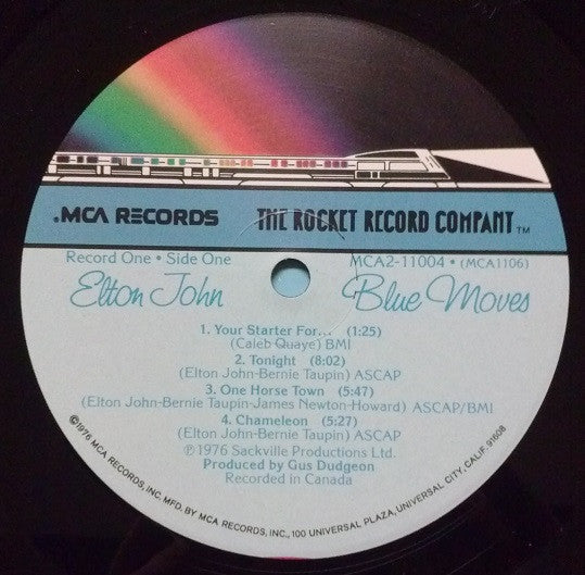 Elton John - Blue Moves - VG+ 2 LP Record 1976 MCA USA Original Vinyl - Pop Rock / Classic Rock - Shuga Records