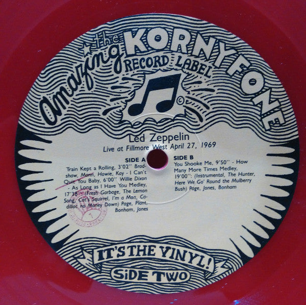 Led Zeppelin ‎– Live At Fillmore West In San Francisco