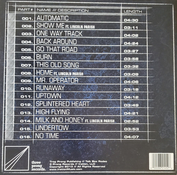 Iration - Automatic - Mint- 2 LP Record 2013 Three Prong USA Blue, Green, Black Splatter Vinyl & Download - Reggae / Pop / Dub