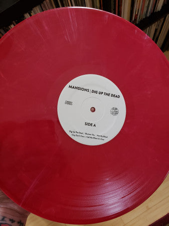 Mansions - Dig Up The Dead - Mint- LP Record 2011 Clifton Motel USA Original Press Red w/ White Swirl Vinyl & Insert - Indie Rock