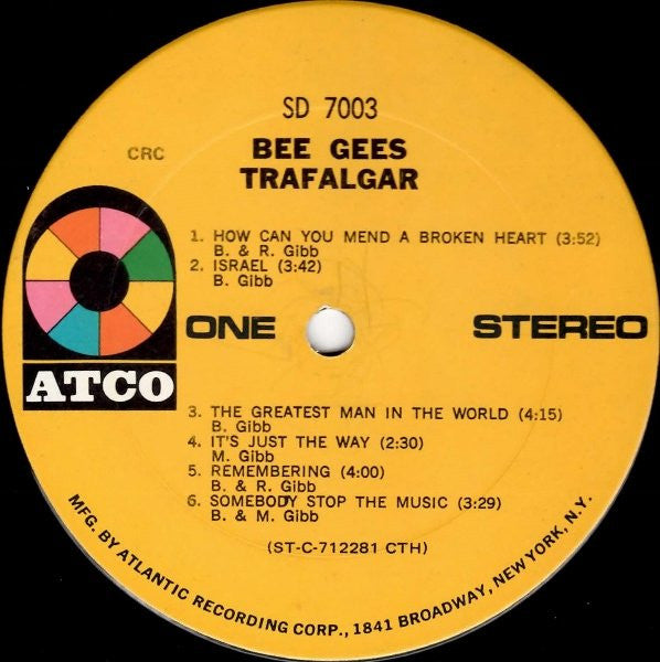 Bee Gees - Trafalgar - VG+ LP Record 1971 ATCO USA Club Edition USA Vinyl - Pop Rock - Shuga Records