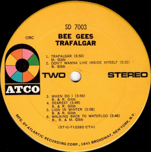 Bee Gees - Trafalgar - VG+ LP Record 1971 ATCO USA Club Edition USA Vinyl - Pop Rock - Shuga Records