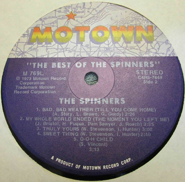Spinners - The Best Of Spinners - VG+ LP Record 1978 Motown USA Original Vinyl - Soul - Shuga Records
