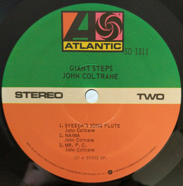 John Coltrane - Giant Steps (1960) - Mint- LP Record 1975 Atlantic USA Vinyl - Jazz / Hard Bop - Shuga Records