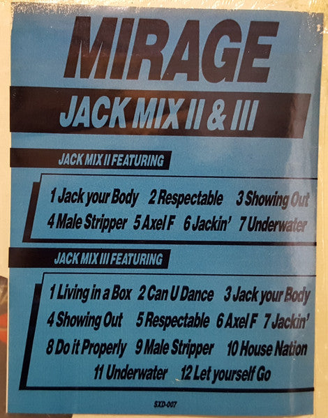 Mirage - Jack Mix 2 / Jack Mix 3 - Mint- 12" Single Record 1987 Passion Canada - House - Shuga Records