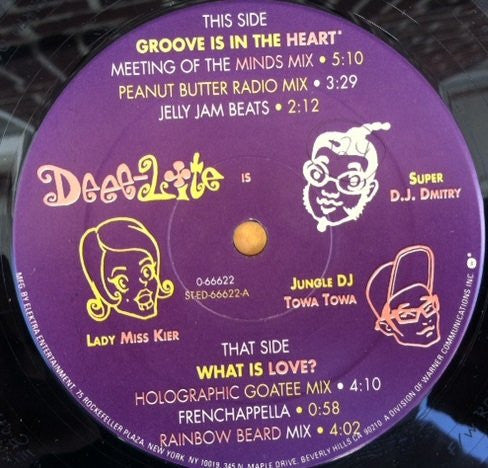 Deee-Lite - Groove Is In The Heart!!! / What Is Love? - VG+ 12" Single Record 1990 Elektra USA Original Vinyl - House - Shuga Records