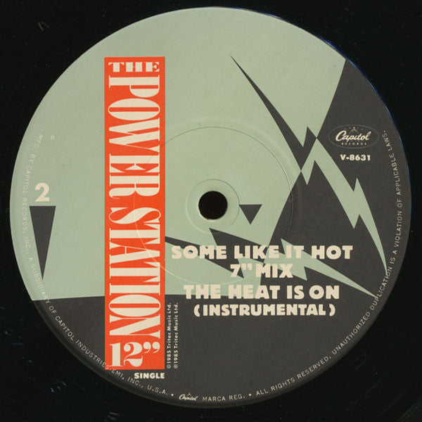 The Power Station - Some Like It Hot And The Heat Is On - Mint- 12" Single Record 1985 Capitol USA Vinyl - Pop Rock / Synth-pop - Shuga Records