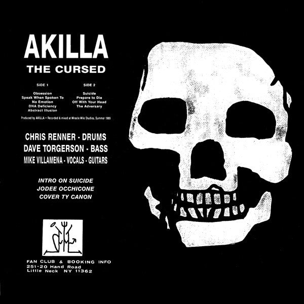 Akilla - The Cursed - VG+ LP Record 1989 Undamaged USA Vinyl & 2 Inserts - Thrash / Speed Metal - Shuga Records