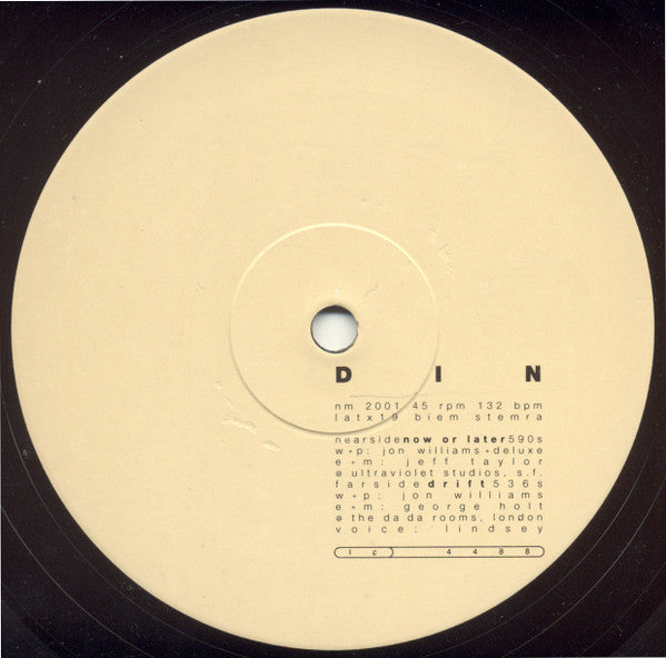 Din - Now Or Later - VG+ 12" Single Record 1994 Natural Music L'Attitude UK Vinyl -  Progressive House / Tribal House - Shuga Records