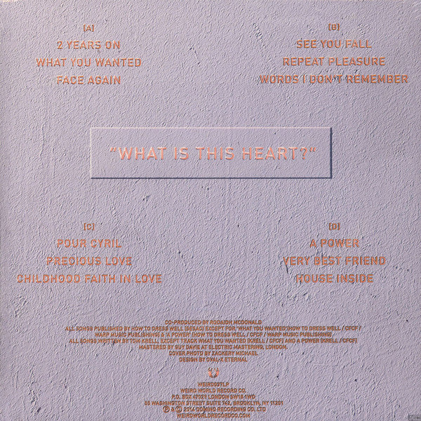 How To Dress Well - What Is This Heart? - New 2 LP Record 2014 Weird World USA Vinyl & Download - R&B / Indie Soul / Pop /Lo-Fi - Shuga Records