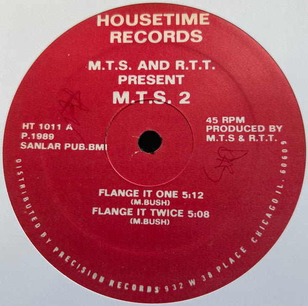 M.T.S. (Mike Bush) - M.T.S. 2 - VG+ 12" Single Record 1989 Housetime Vinyl - Chicago House - Shuga Records
